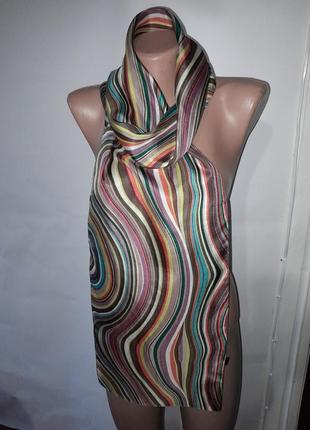Брендовый 100% шелковый шарф2 фото