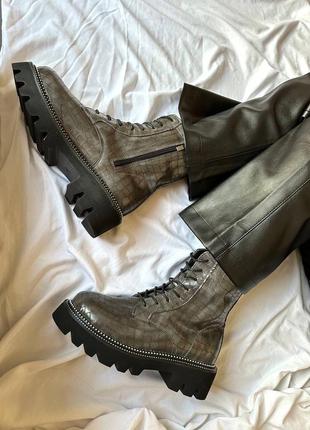 Женские ботинки boots python green3 фото