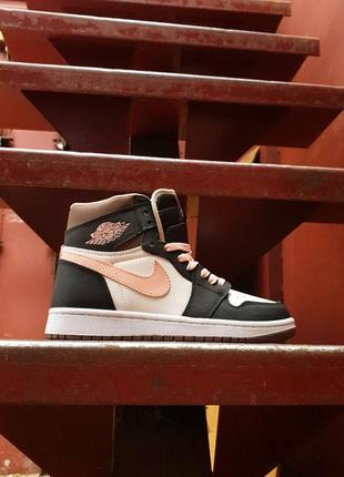 Nike air jordan 1 high retro •black|pink•5 фото