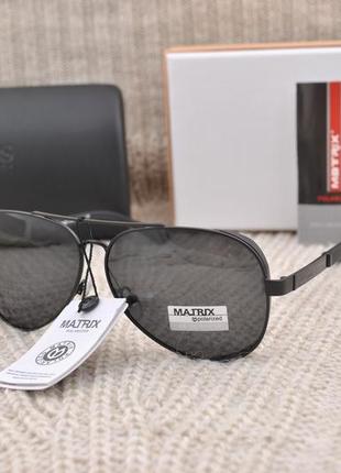 Matrix оригінальні чоловічі сонцезахисні окуляри крапля авіатор mt8420 полярізовані з шорою1 фото