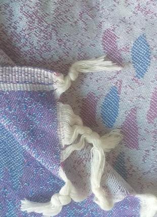 Шарф шаль палантин в морском стиле с кисточками2 фото