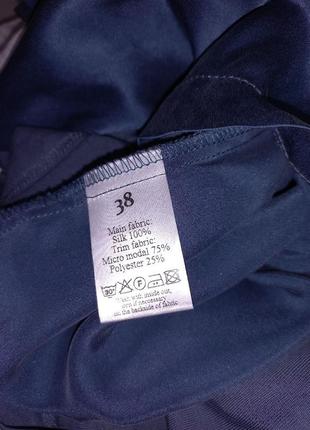 100% шелк! шикарная шелковая блуза с воланами на рукавах бренд one two & luxzuz 8