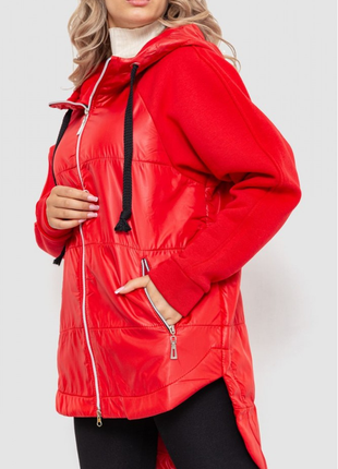 Куртка жіноча демісезонна, колір червоний,3 фото