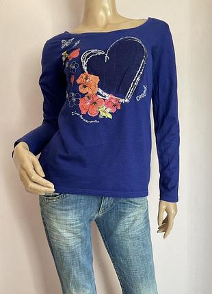 Фирменная трикотажная блузка с декором/s/ brend desigual