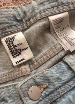 Крутые светлые джинсовые шорты & denim от h&m4 фото