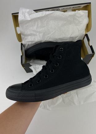 Кеди converse chuck taylor all star hi black monochrome m3310c, оригінальні кеди конверс