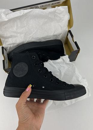 Кеди converse chuck taylor all star hi black monochrome m3310c