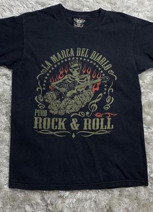 Vintage 666 rock & roll футболка la marc’s del diablo