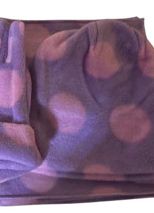 Зимний комплект jago (шапка+шарф+перчатки) 2-4 года фиолетовый2 фото