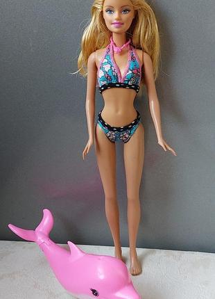 Кукла барби в купальнике с дельфином mattel