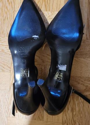 Туфли новые женские черные кожаные на высоком каблуке новые испания 39 размер8 фото