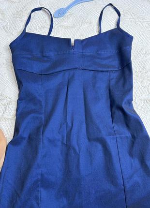 Мини платье синего цвета2 фото