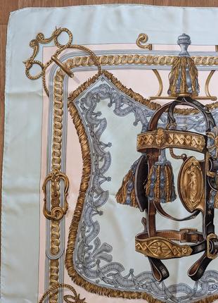 Шелковый платок hermes bride de cour  автор francoise de la perriere 88 год10 фото
