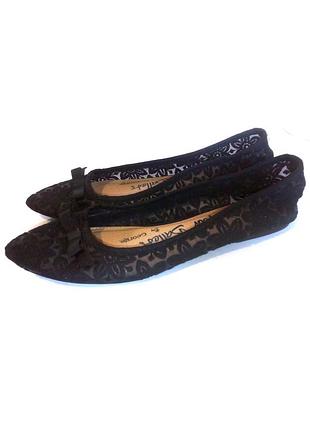 🥿🥿🥿 стильні гіпюрові балетки туфлі на низькому ходу від george, р.37 код k3773