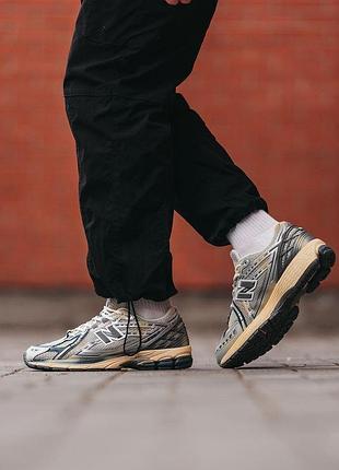 Женские кроссовки new balance 1906r grey yellow / smb