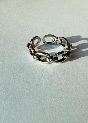 Кольцо серебро 925 проба посеребрение цепочка кольца