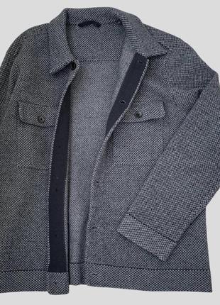 Мужской шерстяной овершот жакет пиджак maerz muenchen / шерстяная куртка рубашка maerz5 фото