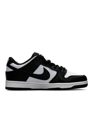 Nike sb dunk low retro white black3 фото