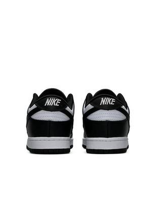 Nike sb dunk low retro white black6 фото