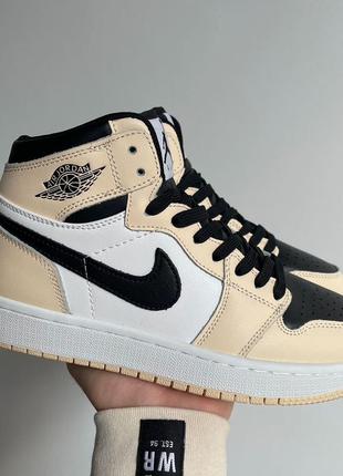 Жіночі air jordan retro1 black beige