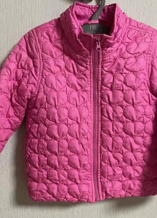 Куртка розовая стеганая old navy для девочки (на возраст 3 года)