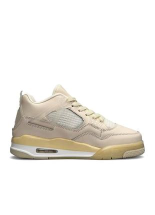 Nike air jordan 4 x off-white sail3 фото