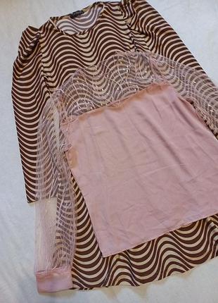 Шикарная блуза  с рукавами сетка shein нежная блуза