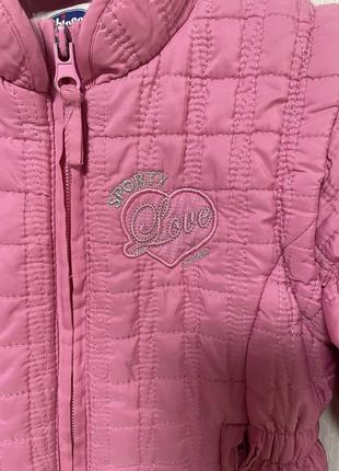 Куртка жилетка трансформер розовая демисезон chicco (рост 98 см)4 фото