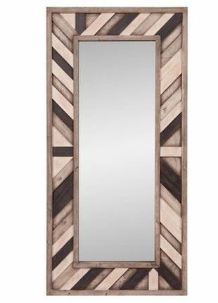 Дзеркало в дерев'яній рамі (розмір під замовлення)1 фото