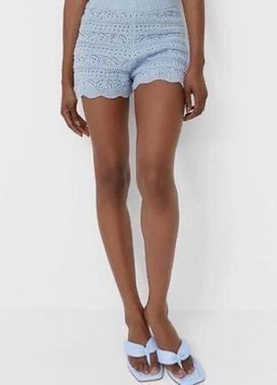 Красивые шорты кроше вязаные stradivarius.