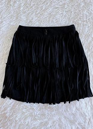 Черная замшевая юбка h&m7 фото