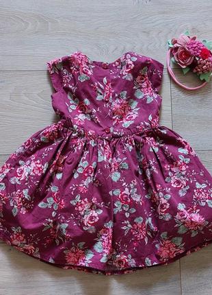 Цветочное платье некст4 фото