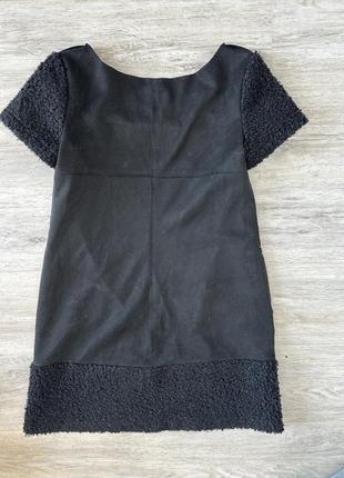 Черное замшевое платье2 фото