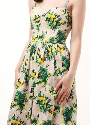 Красиве плаття живопис лимони котон zara