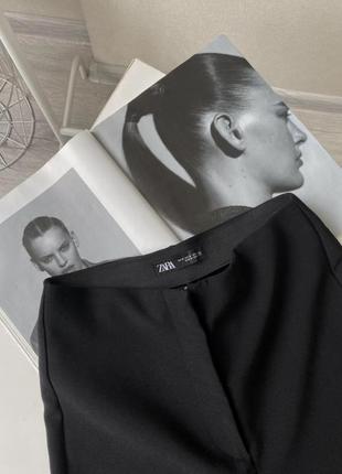 Zara брюки, брюки, клеш, клеш, черные штаны1 фото
