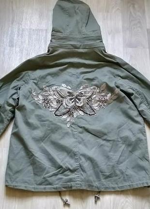 Женская демисезонная куртка парка ветровка с капюшоном new yorker2 фото