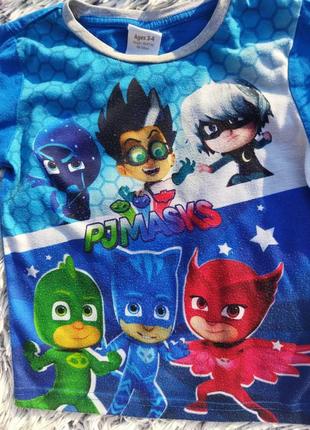 Детская кофточка,футболка с длинным рукавом герои в масках,pj masks8 фото