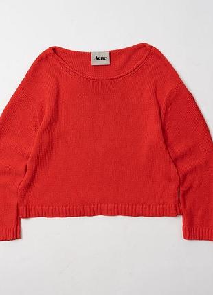 Acne sapata ss11 boat neck chunky sweater top long sleeve женский свитер