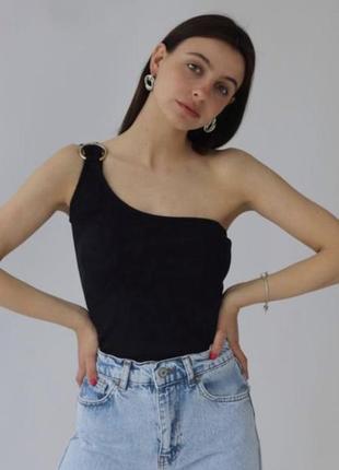 Женский топ в рубчик