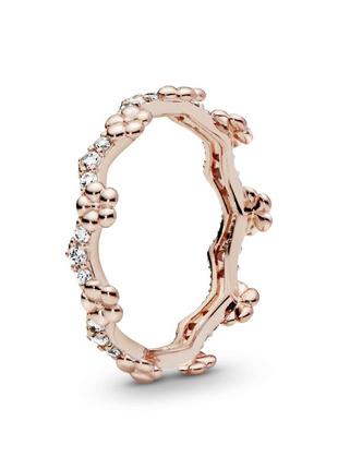 Серебряный кольца pandora rose цветущий корона