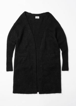 Acne studios raya mohair and wool cardigan женский удлиненный кардиган