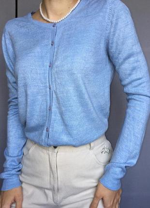 Жіноча кофта блакитна джемпер кардиган светр5 фото