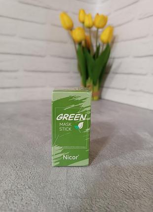 Очищающая маска против черных точек и акне green mask stick nicor