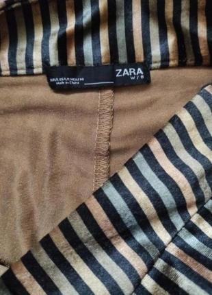 Эффетные широкие полосатые штаны с высокой посадкой брюки в цветную полоску с эффект металлик5 фото