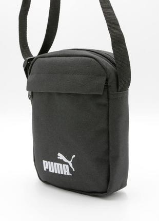 Сумка-барсетка черная маленькая puma, небольшая сумка для телефона через плечо топ3 фото