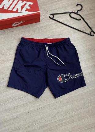 Чоловічі пляжні шорти champion big logo swim shorts шорти для басейну m/l