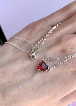 Ожерелье пандора серебро 925 кулон pandora цепочка «красное сердце» ожерелье подвеска колье оригинальный кулон пандора новый бирка пломба5 фото