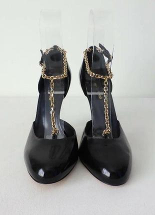 Французские туфли с т - образным ремешком на каблуке лакированная кожа vanessa seward 🇫🇷 35-36-37 размер5 фото