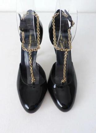Французские туфли с т - образным ремешком на каблуке лакированная кожа vanessa seward 🇫🇷 35-36-37 размер6 фото