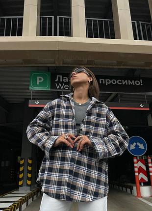 Розпродаж картата сорочка подовжена бавовна котон клітинка під zara mango h&m фланелеві